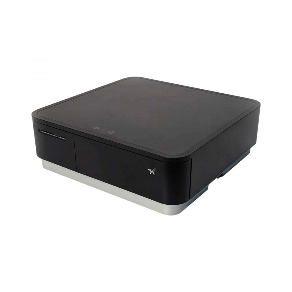 Sistema multifunción mPOP10 - Impresora térmica y Caja registradora INTEGRADOS (USB-C, Lightning) Soporte Universal de Tableta - POS