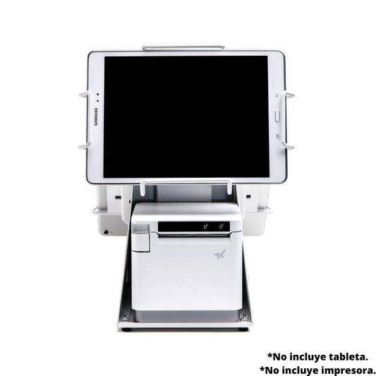 Soporte para tableta Serie mCP3 - incluye Soporte de pantalla Orientado al Cliente (Blanco / Negro) - mUnite EZ3 POS
